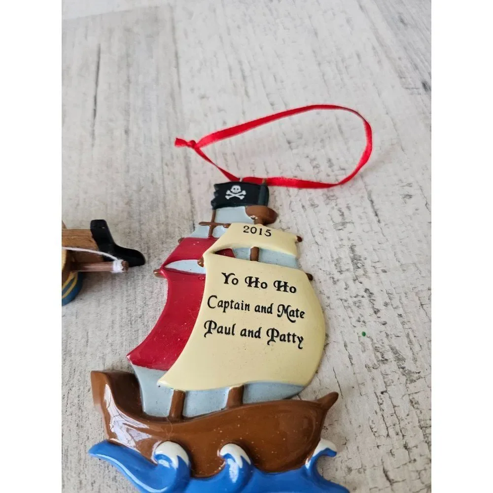 Vintage pirate ship wooden set boat wooden‎ pirate